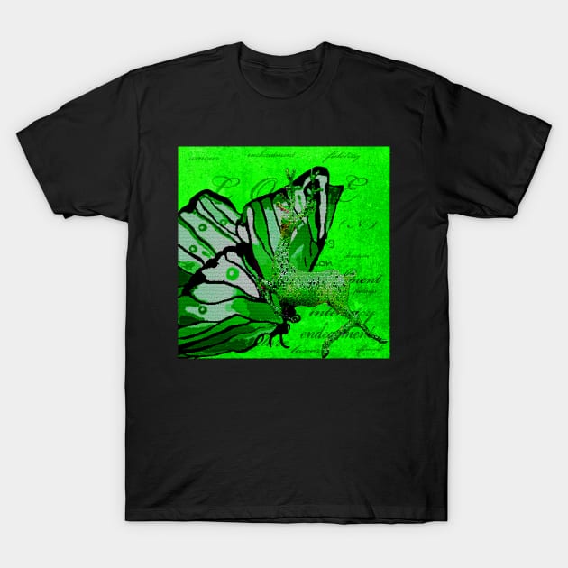 REINDEER AND BUTTERFLIES T-Shirt by Overthetopsm